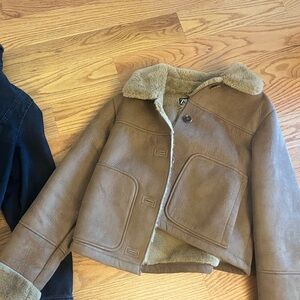 Zara Tan Shearling Jacket